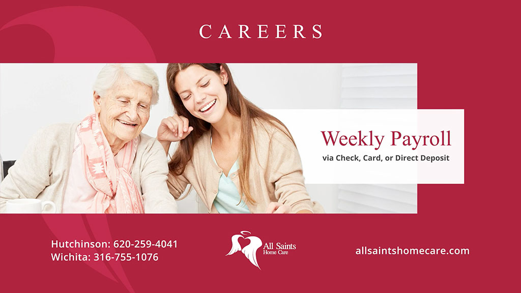 Headline reads Careers and features a young female professional caregiver smiling with an older woman